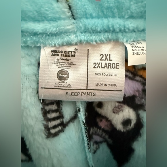 Hello Kitty & Friends Character Print Plush Sleep Pajama Lounge Pants WomensXXL - Picture 4 of 11